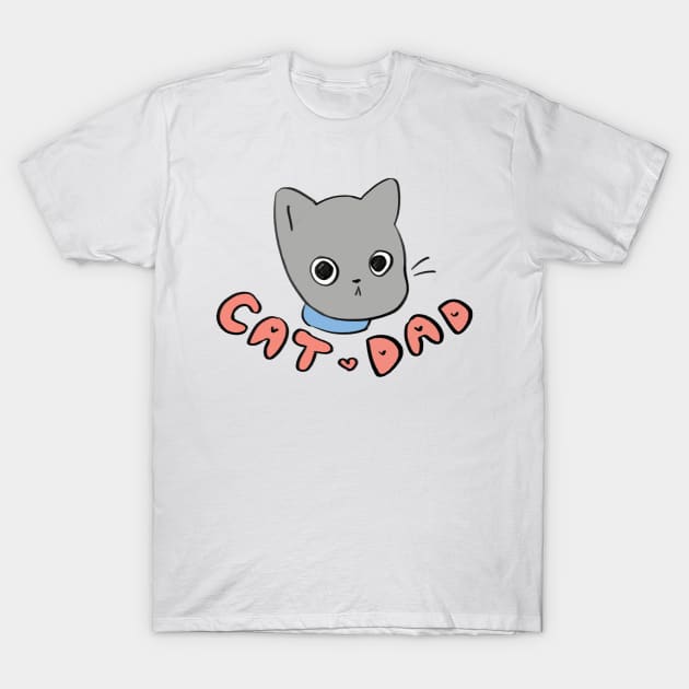 Full Time Cat Dad T-Shirt by Cute